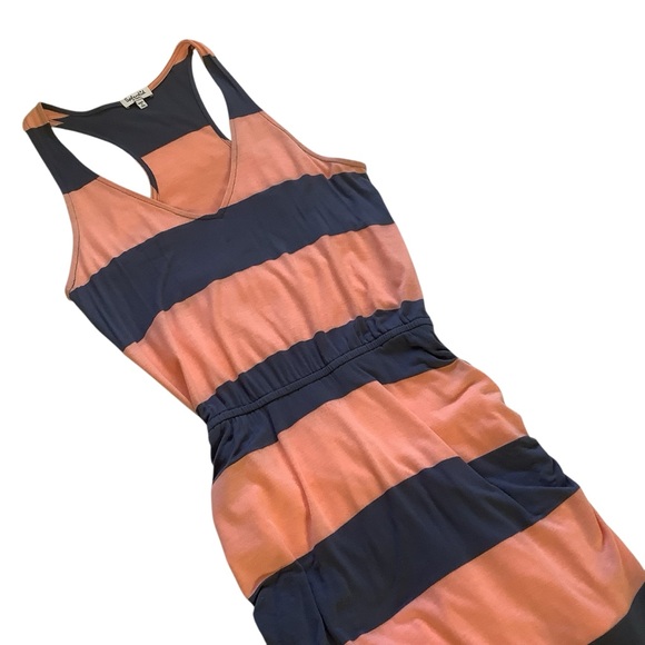 XS Spledid Striped Maxi Tank Dress in Peach and Gray - Picture 8 of 10